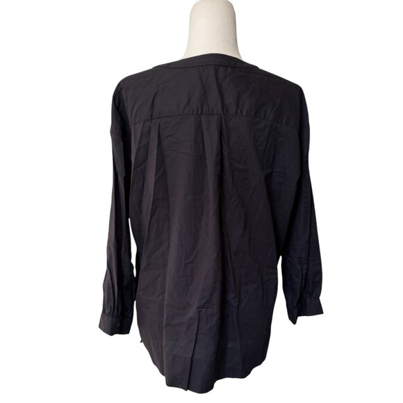 Everlane The Silky Cotton Lantern Top in Black Size 10 - Picture 5 of 8